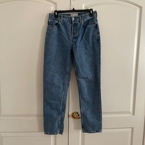 Everlane 90's Cheeky Button Fly Blue Jeans